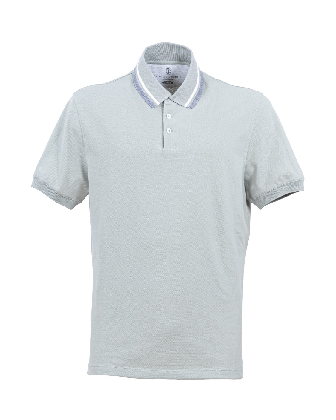 shop BRUNELLO CUCINELLI Saldi Polo: Brunello Cucinelli polo in cotone.
Colletto con tre bottoni e profilo a contrasto.
Maniche corte.
Regular fit.
Composizione: 100% cotone. 
Fabbricato in Italia.. M0T738136-CAJ81 number 2407356